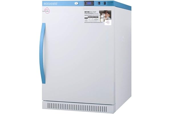 Summit Appliance MLRS6MC Accucold 6 Cu.Ft MOMCUBE All-Refrigerator, For Breast Milk Storage, ADA Compliant, 4 Adjustable Shelves, Door Lock, LED Display, Power Loss Alarm, Self-Closing Door