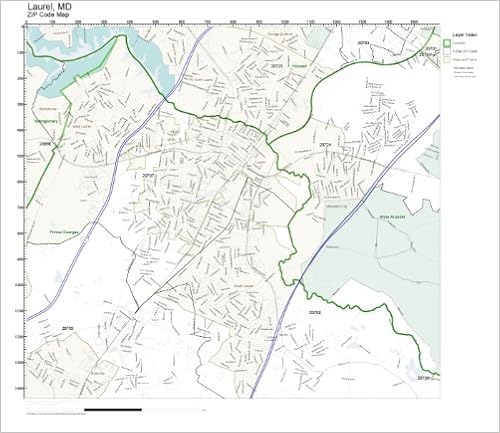 Laurel Md Zip Code Map Zip Code Wall Map Of Laurel, Md Zip Code Map Laminated: Amazon.com: Office  Products