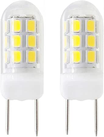 Bombilla LED G8, G8 GY8.6, base bi-pin, 3 W, blanco, 120 V, 20 W, 35 W