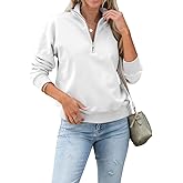 Dressmine Womens Quarter Zip Pullover Casual Long Sleeve Shirts Half Zip Sweatshirt 2025 Trendy Winter Clothes