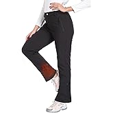 Zalify Womens Snow Ski Pants Waterproof Fleece Lined Insulated Softshell Warm Pants for Winter Hiking Outdoor