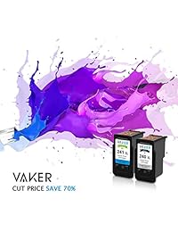Vaker   Cartucho de tinta de repuesto para Canon PG 240XL CL 241XL, utilizado en impresoras Canon PIXMA MG3620 MG3520 MG2220 MG3220 MX472 MX452 MX522 MX532 MX392 (1 negro, 1 tri color)