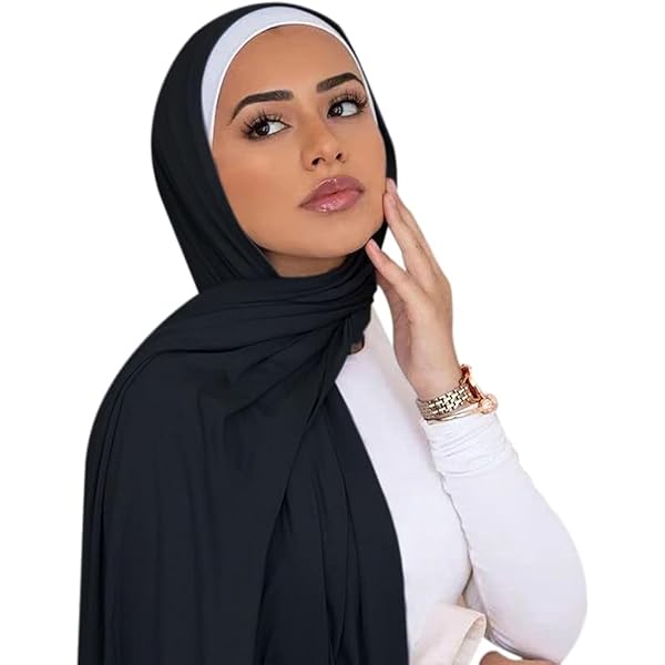 Vabean - 4 Piezas De Hiyab Instantáneo Para Mujer, Hiyabs Sin Pinos, Ramadán, Islámico, Musulmán, Bufanda De Cabeza De Alta Calidad, Turbante Para La Cabeza, Negro, Rosa Polvorienta, Vainilla, Gris