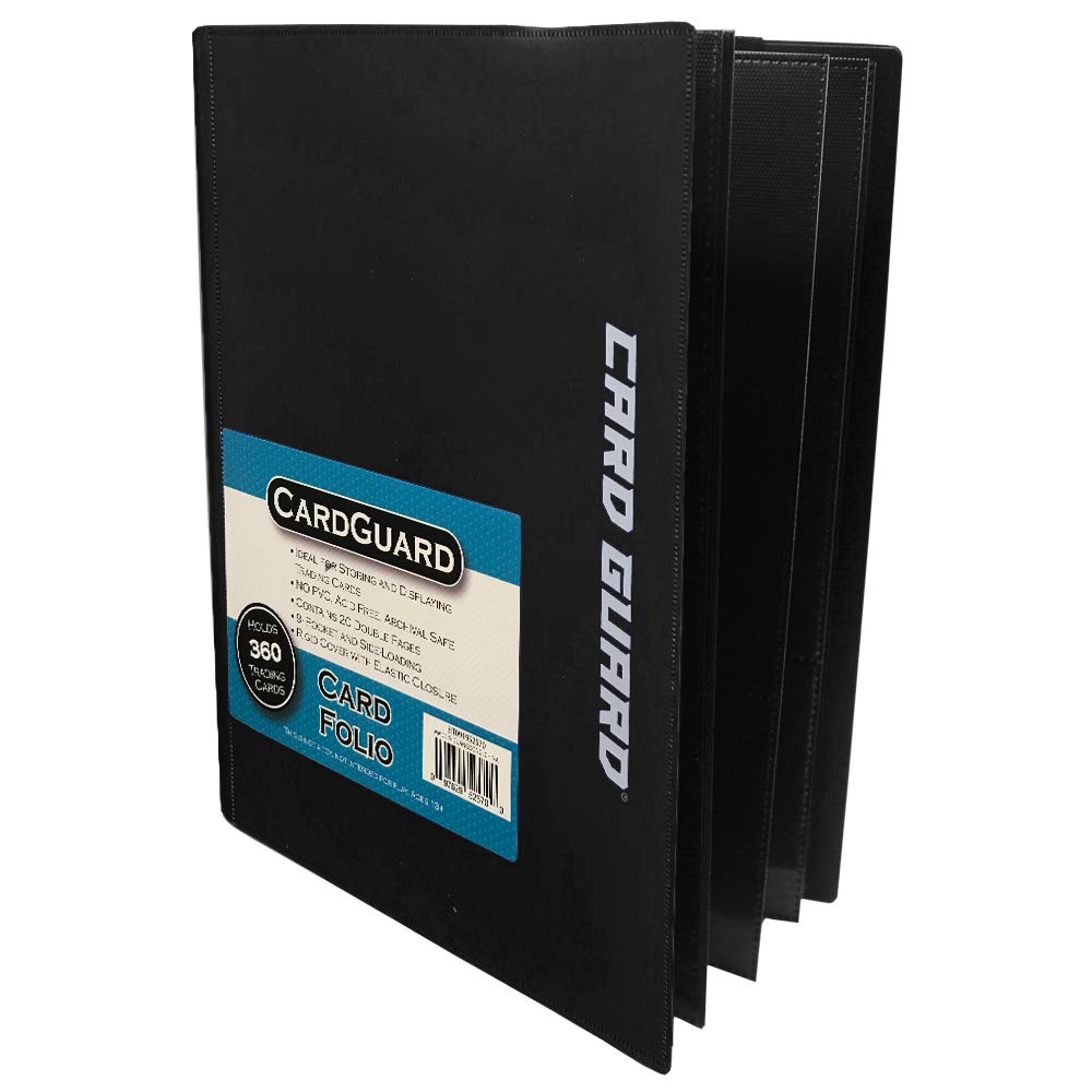 Photo 1 of CardGuard Trading Card Pro-Folio, 9-Pocket Side-Loading Pages, Holds 360 Cards, Black