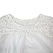 Chen Women White Sheer Sleeve Embroidery Top Blouse Lace Crochet Chiffon Shirt (16)