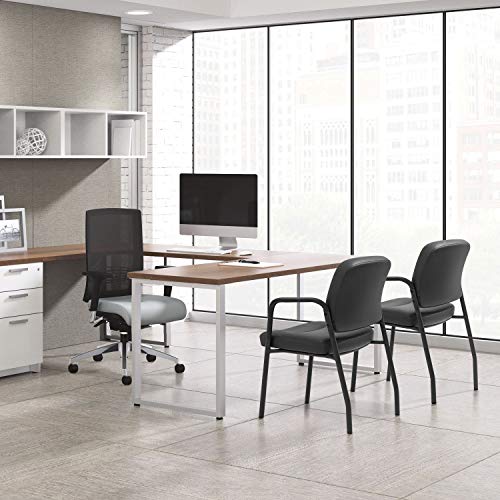 Devoko Waiting Room Office Reception Chairs Executive Leather Guest Chairs with Armrest