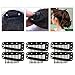 Jmkcoz 20pcs Snap-Comb Wig Clips with Rubber for Hair Extension Hairpiece DIY Clip in Hair Extensions 10-Teeth Wigs Weft Black Colorthumb 2