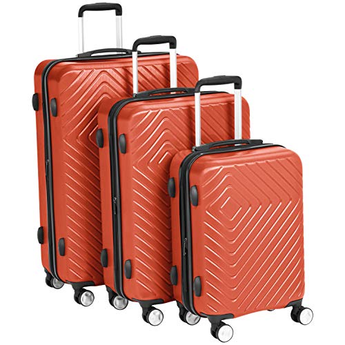 Amazon Basics 3 Piece Geometric Hard Shell Expandable Luggage Spinner