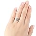 MgTree Jewelry Stainless Steel Seven Color Round CZ Cubic Zirconia Rings for Women Girls, Sizes 4 to 8