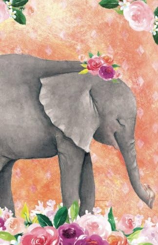 Journal Notebook For Animal Lovers Baby Elephant In Flowers: 162 Lined and Numbered Pages With Index Blank Journal For Journaling, Writing, Planning and Doodling. (Journal Notebook Lined)