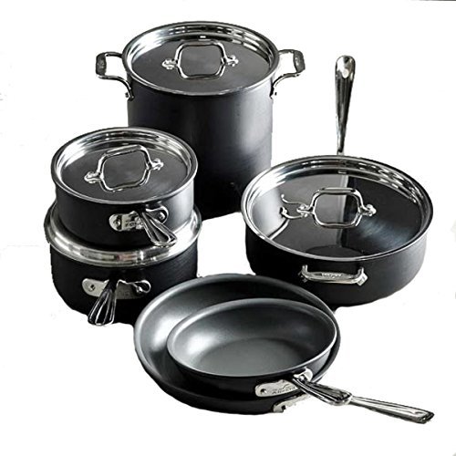 Click Here to See More Images All-Clad E786SCDI NS1 Nonstick Dishwasher Safe PFOA Free Cookware Set, 10-Piece. Black