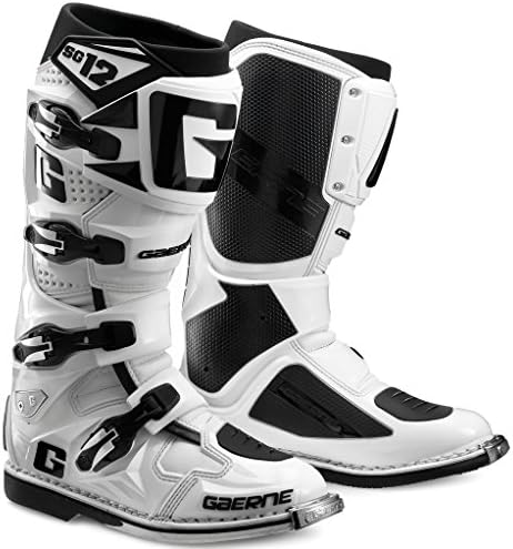 2015 GAERNE SG12 MOTOCROSS MX ENDURO BOOTS WHITE EURO 41 (UK 6)