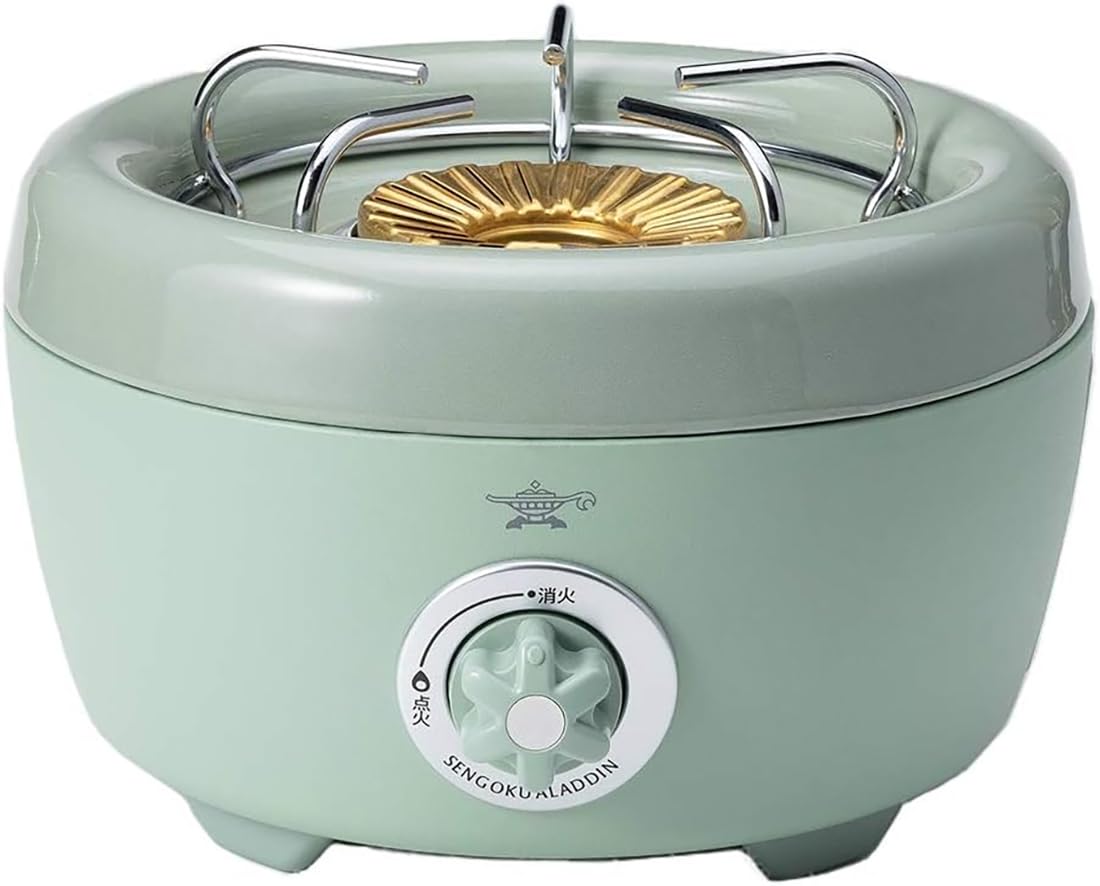 Aladdin (アラジン) ポータブル ガス カセットコンロ 卓上 ヒバリン “Hibarin” 簡単点火 キャンプ アウトドア 火鉢 七輪 グリルキット付 グリーン SAG-HB01(G)商品画像