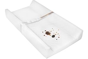 JVEOO Waterproof Baby Changing Pad, Non-Slip Wipeable Diaper Changing Mat with Safety Strap 32x16 Inch Infant Diaper Change P