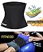 Waist Trimmer Ab Belt Neoprene Trainer Shaper Slimming Sauna Belt Belly Fat Weight Loss Belt Ab Trainer Back Brace (Black, 2XL)
