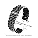 N.ORANIE MOTO 360 2nd Gen Watch Band 20mm Width Stainless Steel Adjustable Strap with Folding Clasp for Moto 360 2nd (Men’s 42mm) and Samsung Gear S2 Classic Smartwatch (3 Pointers-Black)