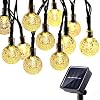 Toodour Solar String Lights Outdoor 50 LED 29.5ft Solar Patio Lights with 8 Modes, Waterproof Crystal Ball String Lights…
