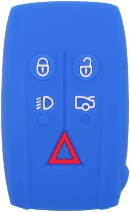 BROVACS Silicone Cover Protector Case Holder Skin Jacket Compatible with JAGUAR 5 Button Smart Remote Key Fob CV4983 Deep Blue