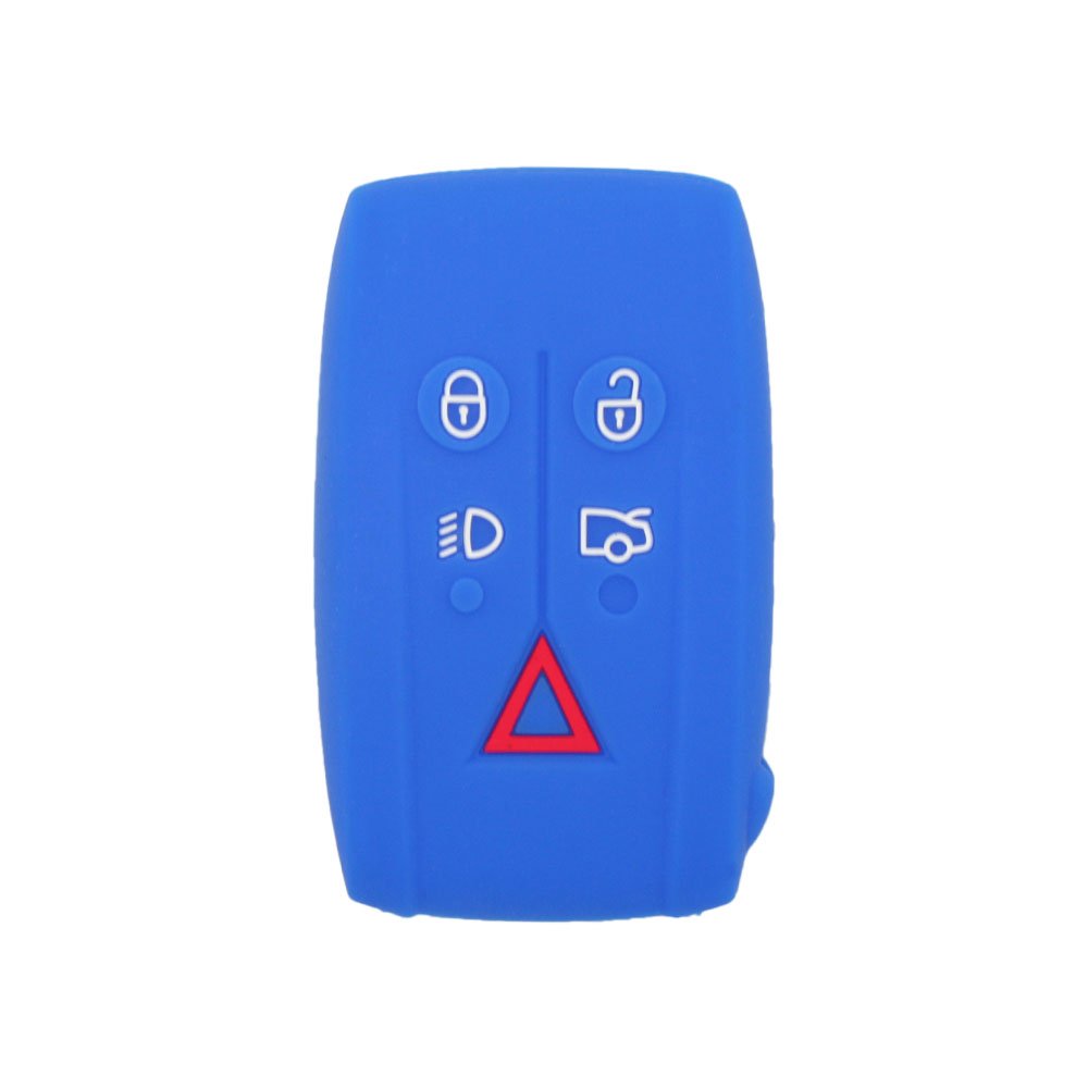 BROVACS Silicone Cover Protector Case Holder Skin Jacket Compatible with JAGUAR 5 Button Smart Remote Key Fob CV4983 Deep Blue