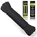 CAMPSNAIL 550 Paracord Lanyard Parachute Cord - Type III 7 Strand 100% Nylon Rope (Black, 100ft)