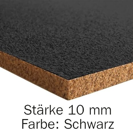 Pinnwand Korkplatte - 915 x 610 x 10 mm (Schwarz)