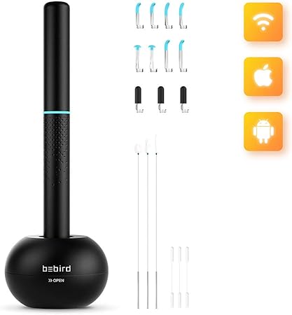 Q Grips Ear Wax Remover Ear Cleaning Tool With 300w Hd Lens Four Axis Directional Gyro 6 Led Fill Light And Magnetic Charging Base For Ios Android Amazon Co Uk Kitchen Home
