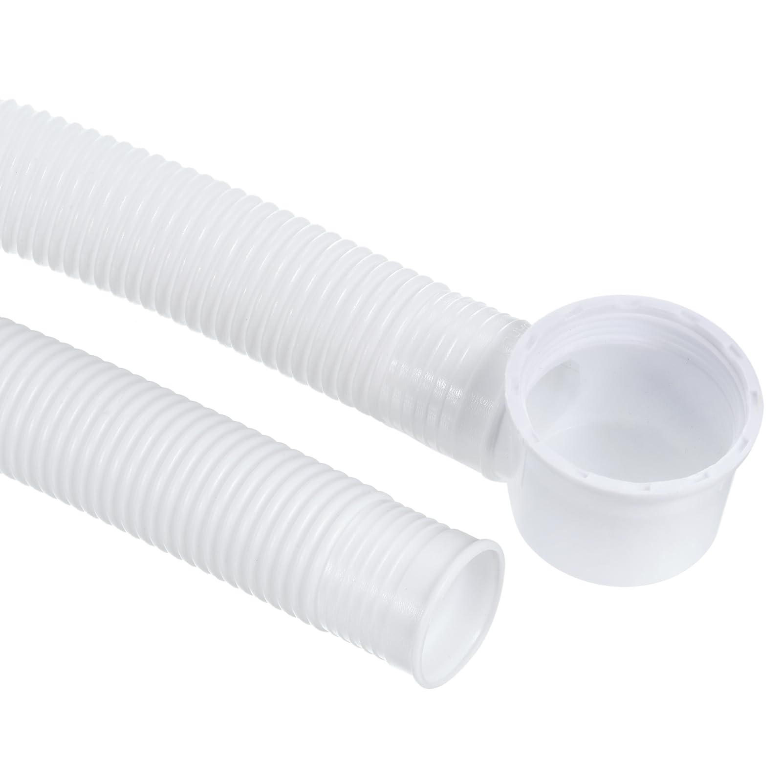 YOKIVE Bathtub Drain Pipes, Expandable Waste Drain | Tubes Flexible Drainage Hose Great for Bathroom Shower (White, 2.5-Feet)