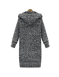 AOMEI - Sudadera larga con capucha para mujer