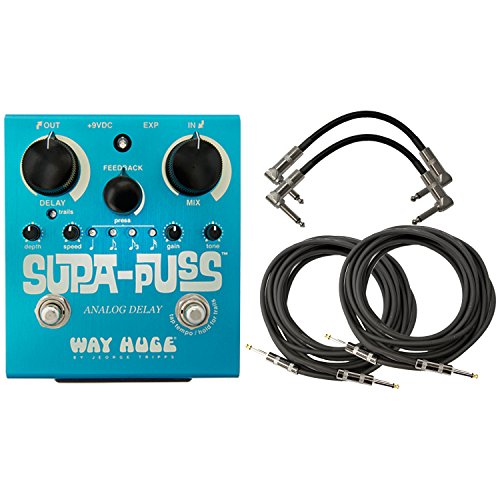Way Huge WHE707 Supa Puss Analog Delay Pedal w/4 Free Cables