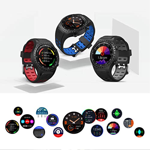 Sunward M1S Card Sports Bluetooth Smart Watch GPS Positioning Compass Waterproof Sports Watch Activity Tracker Pedometer for Smartphone (Red)
