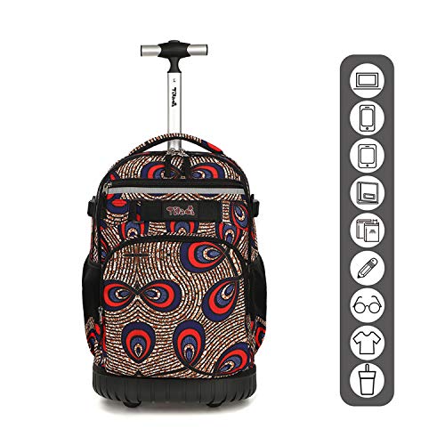 Tilami Rolling Backpack 18 inch Wheeled Laptop Backpack School College