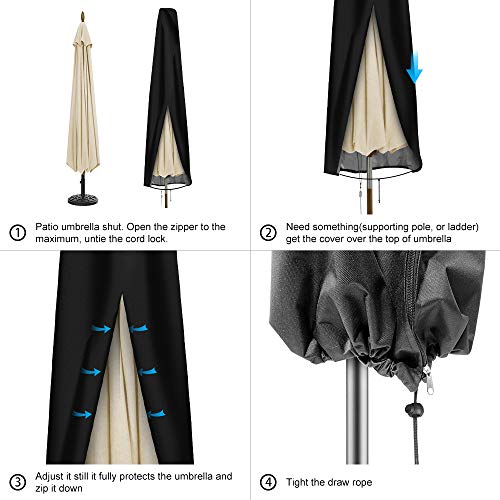 Vakeen Patio Umbrella Cover, Table Umbrella Covers for Outdoor