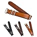 CIVO Genuine Grain Leather NATO Zulu Military Swiss G10 Watch Band Strap 18mm 20mm 22mm with Stainless Steel Buckle (Brown, 20mm)