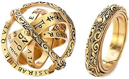 Astronomical Sphere Ball Ring,Astronomical Finger Foldable Ring Cosmic Finger Ring Lose is Love,Open is The World,Best Gift for Lover