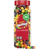 SKITTLES Original Chewy Fruity Rainbow Candy 30Oz Resealable Bulk Candy Jar | Fruit Candy Jar For Freshness, Easy Pour, Mid Day Snacking, Back to School, College Dorms, Road Trips, Gaming &amp; Party Fun