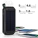 Ayyie Solar Charger Portable Charger Power Bank with 3-USB Outports & 21 LED Flashlights, 8000mAh Backup Battery Pack Phone Charger for Camping, Outdoor, Outside Activities