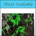 BEST Designs 50 Smell Proof Mylar Bags - 3x4 inch Resealable Ziplock Food Safe Aluminum Material (Green Smoke)