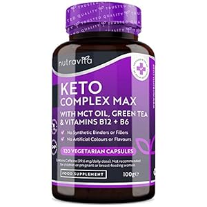 Keto Komplex Max – Geeignet zur Keto-Diät – 120 Kapseln – Mit MCT-Öl, Grünen Tee, wichtigen Vitaminen & Mineralien zur…