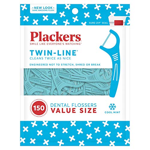 4 Plackers+Twin+Line+Dental+Floss+Picks