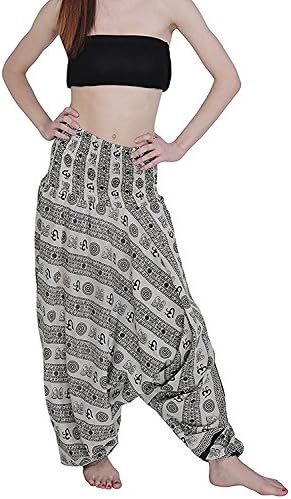 Pure Cotton Block Print Yoga Meditation Afghani Trouser Harem Pants for Mens & Womens