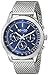 SO&CO New York Men's 5006A.2 Monticello Quartz Blue Dial Day and Date Tachymeter Stainless Steel Mesh Watch
