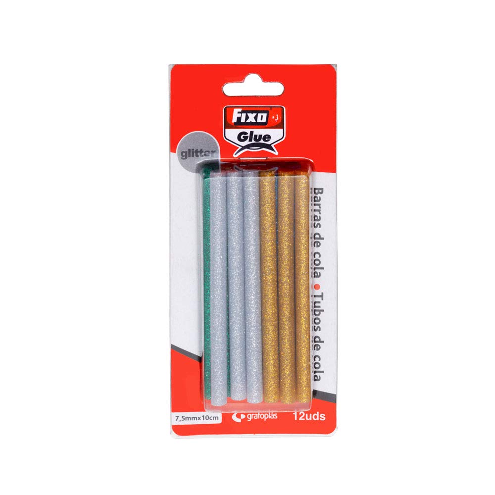 Fixo 58599 12 Glitter Glue Sticks,