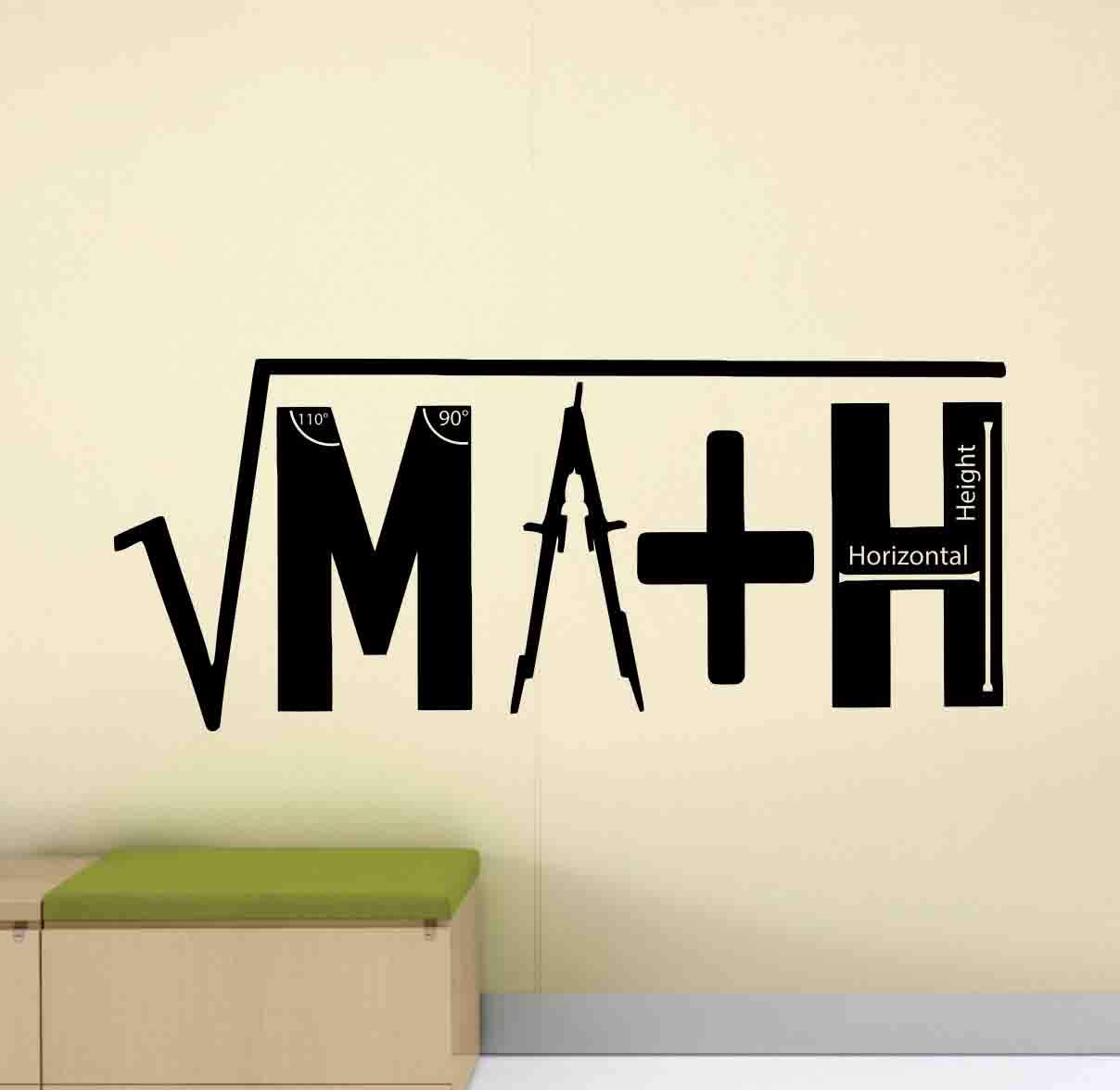 Math Wall Decal Math Classroom Decor Teacher Gift Vinyl Sticker