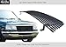 APS Compatible with Ford Ranger 1993-1997 Main Upper Stainless Steel Black 8x6 Horizontal Billet Grille Insert F85013J