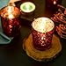 Votive Candle Holder-Set of 12 Wedding Centerpieces for Table, Mercury Glass Tealight Candle Holders Bulk for Birthday |Party |Home Decoration (Red-1)