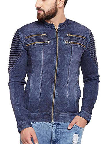 mens denim moto jacket