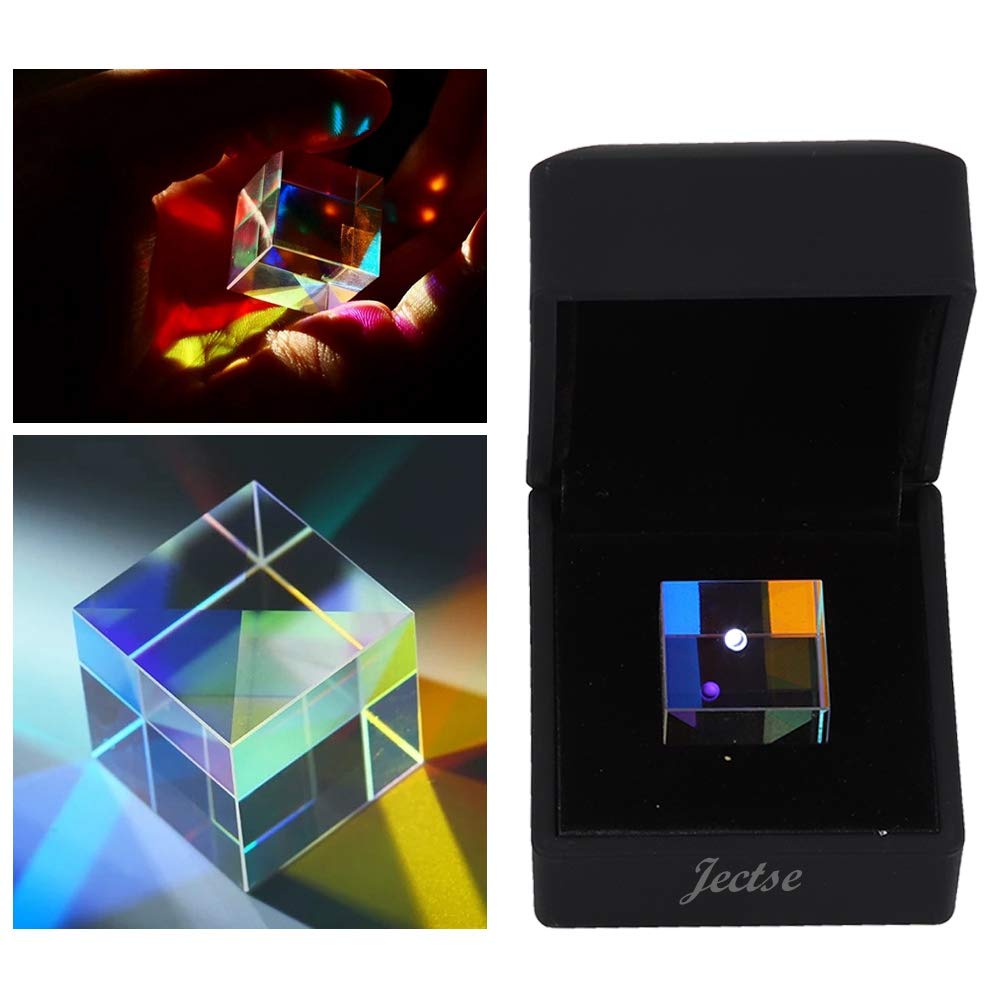 Cube Prism Glasses Optical, Gift Box Prism Photography Prism Light Spectrum Physics Prism Decoration - Image 3