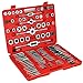Zoostliss 110 Piece Bearing Steel Tap and Die Set Tungsten Steel Titanium Sae and Metric Tools