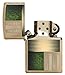 Zippo Emerald Square Design Pocket Lighter, Brushed Brass