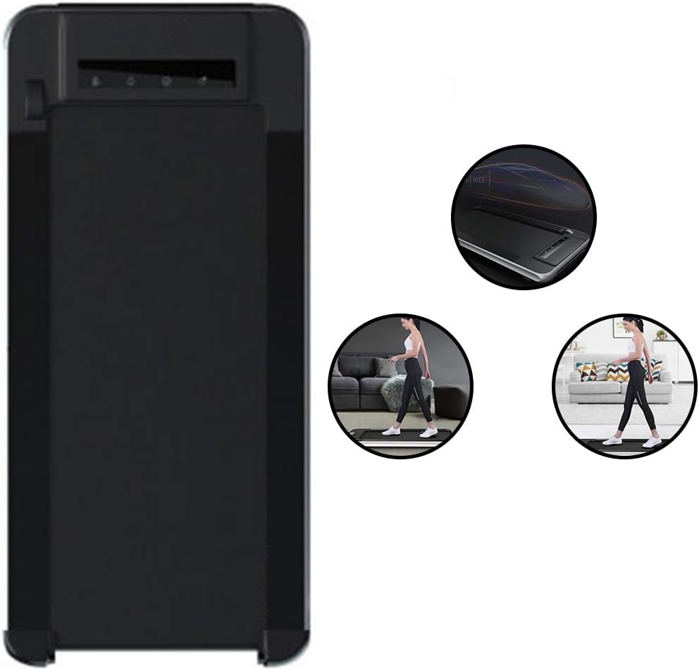 Treadmills Multi-functional Walking Machine Walking Machine Small Home Weight-loss Walking Machine Non-folding Mini Ultra-quiet Tablet (Color : Black, Size : 141 * 64 * 13cm)